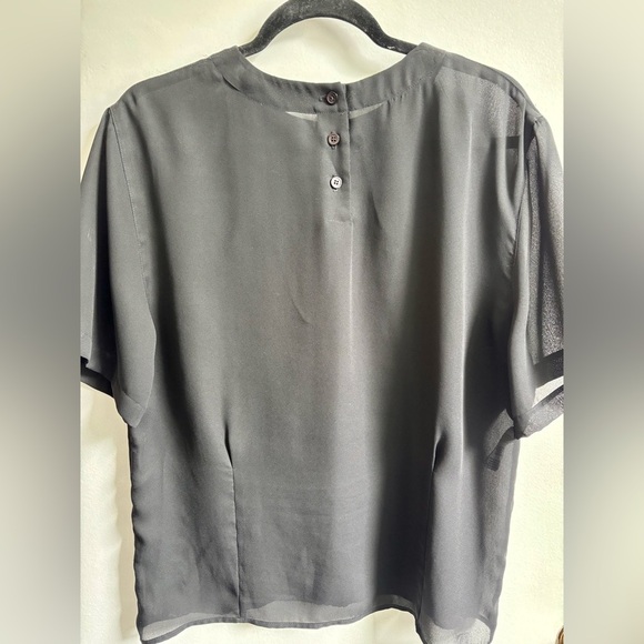 Jones New York Sheer Black Blouse - Picture 6 of 6